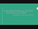 CIOB Professional Review Example Answers