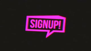 4k-sign-up-speech-bubble-background-glitch-fx　代沢インターナショナル：代沢インターナショナルスクール