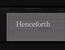 【off Vocal】Henceforth / Orangestar feat.IA【自作音源】