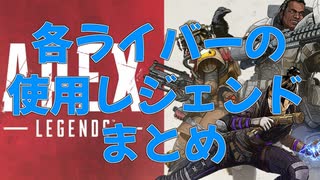 【apex】にじさんじライバーの使用レジェンドまとめ