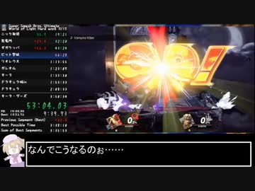 大乱闘スマッシュブラザーズSP灯火の星むずかしいany%RTA 3:40:50 Part3