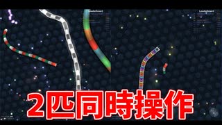 【実況】2 画 面 ス リ ザ リ オ【slither.io】