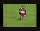 レーザービームで山形りんごを食べさせるあかりんご