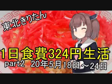 【東北きりたん】1日食費324円生活　PART2【貧乏飯】