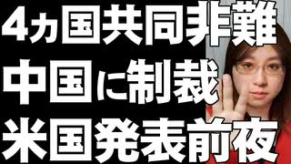 中国に対して４カ国が共同非難声明。アメリカは制裁発表を予告。香港に対する国家安全法の採択で波紋広がる