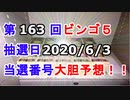 【ビンゴ５予想】第163回ビンゴ５「抽選日:2020/6/3」の当選番号を真剣に予想してみた（俺のビンゴ５予想）[俺のシリーズ]