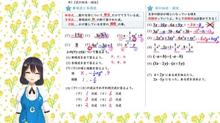 【数学・中学2年】①式の加法・減法