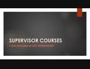 Supervisor Courses