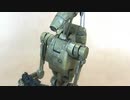 【WORN EFFECTSによるチッピング】バンダイ製プラモデル「バトルドロイド＆STAP」bandai plastic model kit battle droid&stap starwars