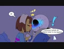 Cuidando a Frisk SANS X FRISK [comic mejorado] [UNDERTALE]