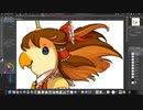 【東方】Birdish REIMU 1/140 イラストメイキング【コザクラインコ】