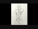 Fate/stay night ギルガメッシュ(鎧)をシャーペンで描いてみた