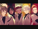 【MMDツイステ】　宵々古今　【ラギー･レオナ･カリム･アズール･ケイト】