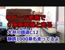 Nゲージ車載　０系新幹線と走る　大井川鐡道C12と静鉄1000系も走ってるよ