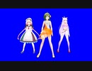 【MMD】ドーナツホール  GUMI　(クロマキー青)