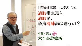 【医師解説】コロナ特集 Vol.3「清 肺 排 毒 湯」と、「清 肺 湯」や「辛 夷 清 肺 湯」とは、どう違う？ 」