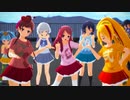 【MMDゾンサガ】FLAGをはためかせろ！ 屋上で練習中 ver.