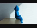 座るネコのあみぐるみ