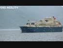 ある日の桜島（その２１６）＜「GAS AGILITY」たちと桜島を垂水フェリー船上から＞