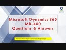 MB-400 Questions and answers - Microsoft Power Apps + Dynamics 365 Developer