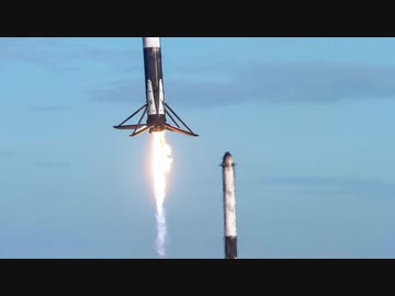 【衝撃映像】ファルコン・ヘビーの大気圏突入時の衝撃波&逆噴射【日本語字幕】