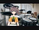 夏色まつりドラムでアカリがやってきたぞっを叩いたよ～。