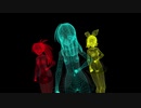 【MMD】 つみ式ミク、リン、CUL。♪ボクラの～　何かが～　変わるヨ～　