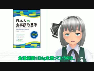 【東方MMD】食塩制限6g未満は 健常者には関係ない！（日本人の食事摂取基準(20年版)）