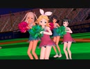 『7』　チアリーダーなJS鏡音リン、海野美雨、おねーちゃんズ　と　天女な歌愛ユキ、ふぉっくす紺子