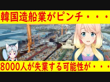 【韓国の反応】受注量世界一だったのでは？韓国の造船業が崩壊の危機に・・・2年後には仕事が無くなるｗ【世界の〇〇にゅーす】【youtubeは不適切＆削除済】