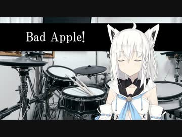 白上フブキの声ドラムでBad Apple!!を叩いたよ～。