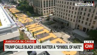 NY市長トランプタワー前道路にBLM文字を許可...トランプ大統領BLMは憎しみの象徴w
