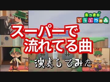 【あつ森】スーパーで流れてる曲を演奏してみた