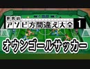 【アソビ方間違え大全１】オウンゴールサッカー