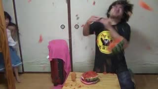 スイカ爆発