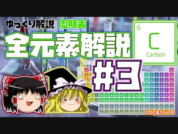 【ゆっくり解説】周期表の全元素を解説！Part3