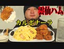 ASMR/咀嚼音/カルボナーラ、雲仙ハムカツを食べる音