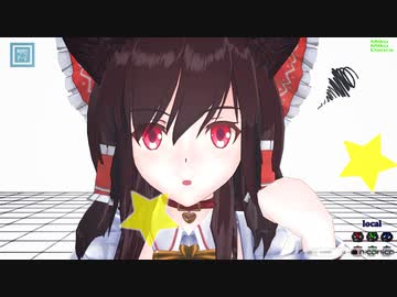 【MMD】バーチャルなあの子とＭＭＤ画面越しに戯れる【メイド猫巫女霊夢】