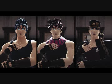 【MMD】ジョナサン・ジョセフ・承太郎で花瓶に触れた【ジョジョ】