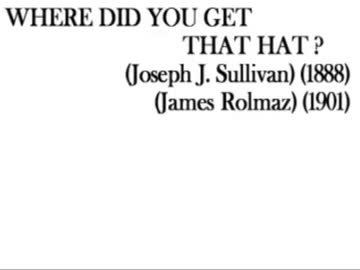 Where Did You Get That Hat?