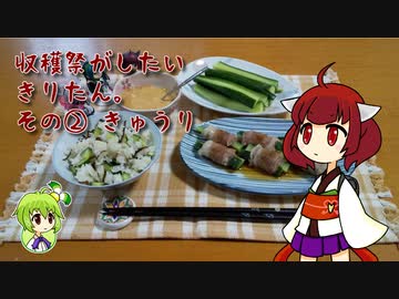収穫祭がしたいきりたん。その② きゅうり