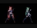 【MMD艦これ】ドーナツホール【江風・山風】