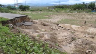 【山形県】寒河江川越水の現場：主声付き2【水害】