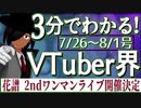 【7/26~8/1】3分でわかる！今週のVTuber界【佐藤ホームズの調査レポート】