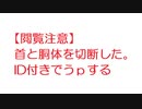 【閲覧注意】首と胴体を切断した。ID付きでうｐする【2ch】