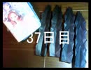 黒折り紙で千羽鶴を作っていく　37日目