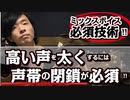 【ミックスボイス：高い声も太く歌うには？】それは「声帯の閉鎖」が必要です。