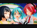 【３人カメラ等配布】タイムリミット あぴミク テト みぅ Ray-MMD 1080P60fps 【MMD】【MikuMikuDance】