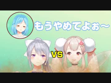かえるの喧嘩を止めようとする女神【もちがえる】