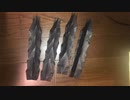 黒折り紙で千羽鶴を作っていく　41日目